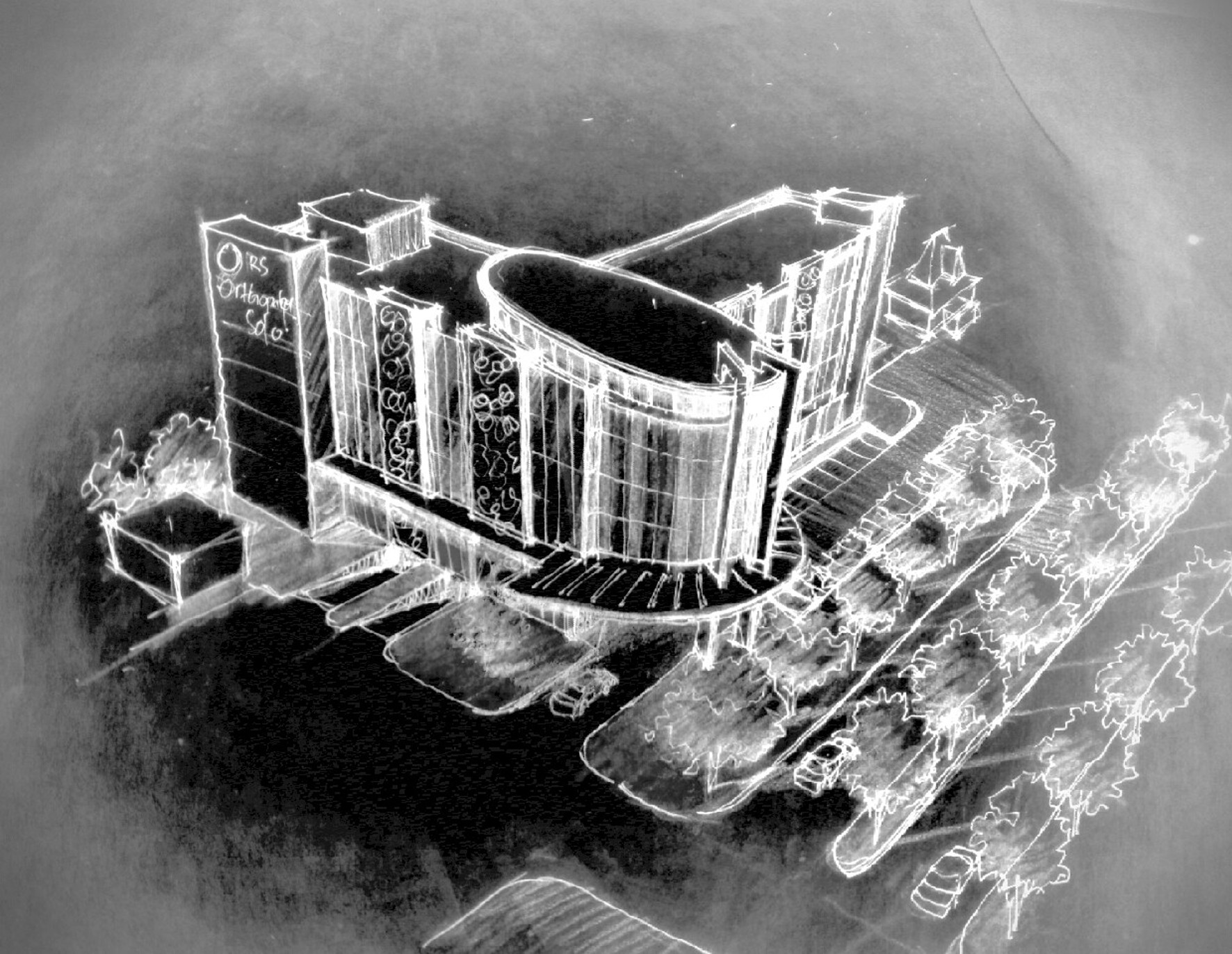 Sketsa - Gedung Rawat Jalan Terpadu RS Orthopedi Prof. Dr. R. Soeharso Surakarta 2